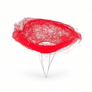 Manșetă sisal roșie pentru buchet Ø25 cm